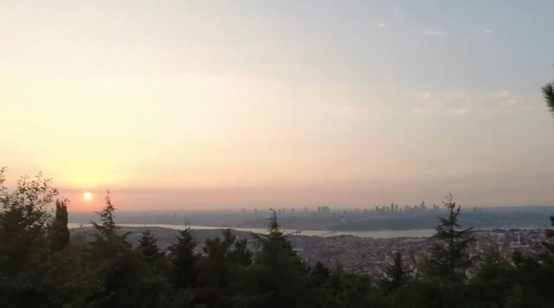 Istanbul Camlica Hill Sunset